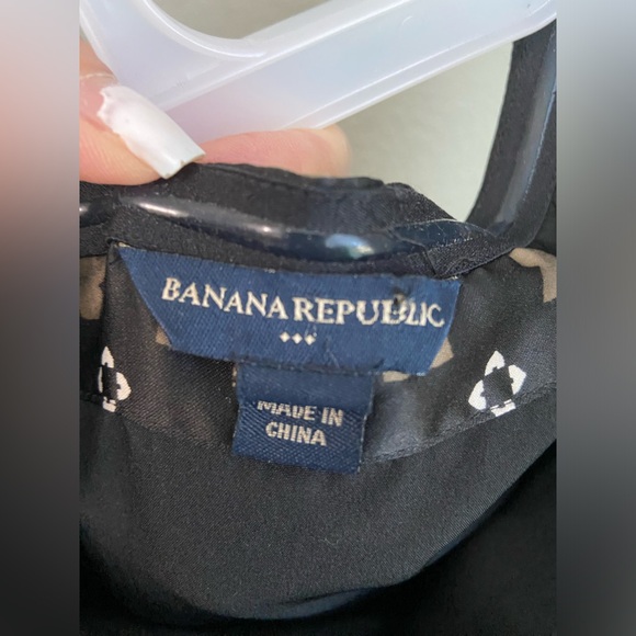 NWOT Banana Republic Black Tan Print Strapless Silk-Like Cocktail Dress Size 10 - Picture 5 of 16